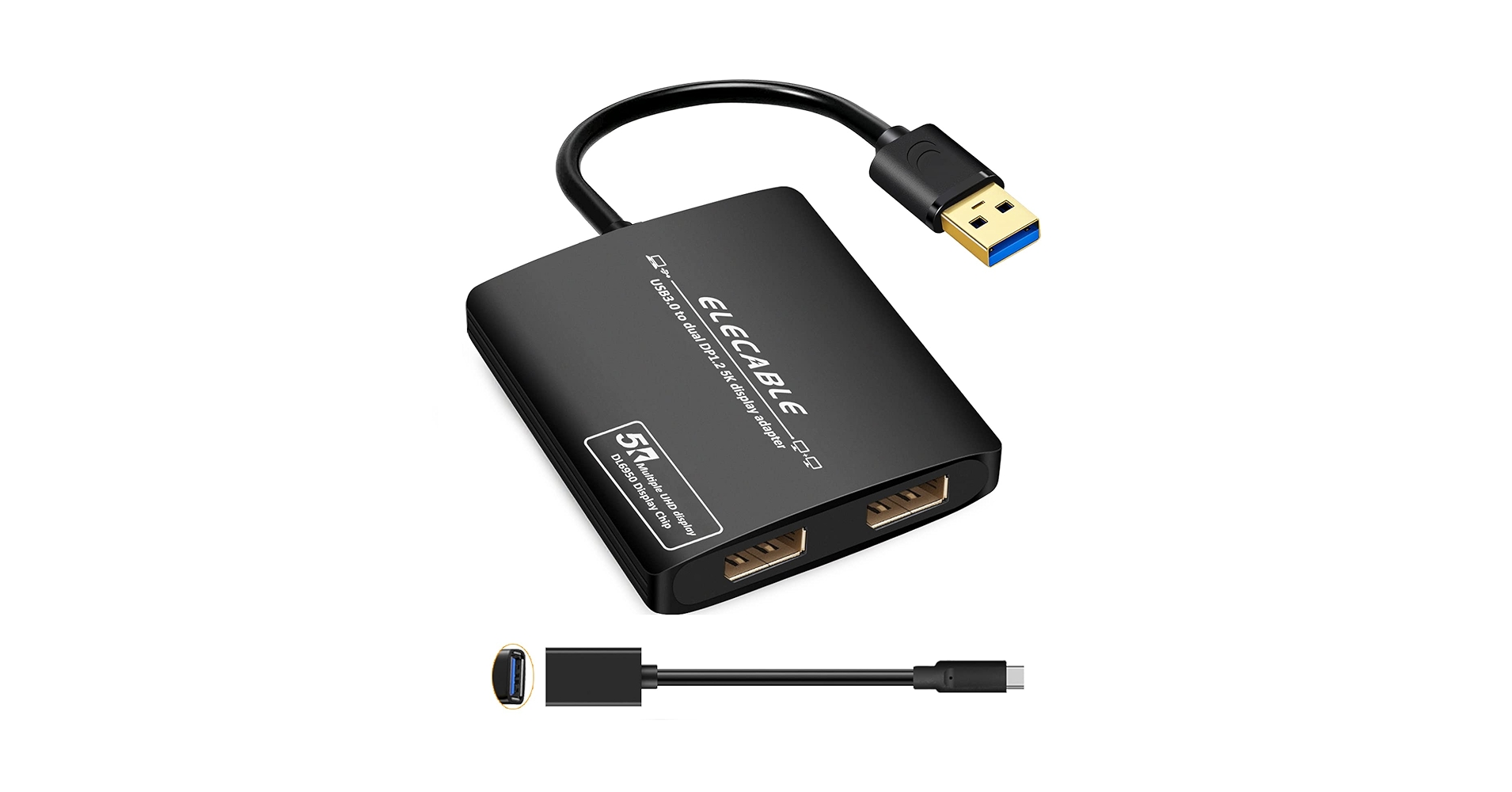Amazon.com: ELECABLE USB 3.0 to Dual DisplayPort Adapter